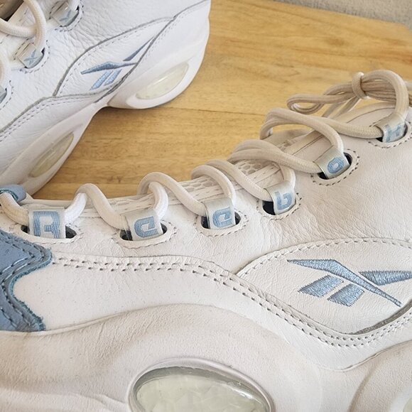 Reebok Question Mid Shoes Men 10.5 White Blue Allen Iverson Basketball Sneakers main image 12